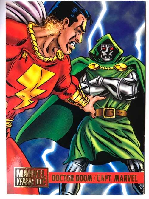 1995 DC vs Marvel Doctor Doom vs Capt.Marvel #77 Base Card