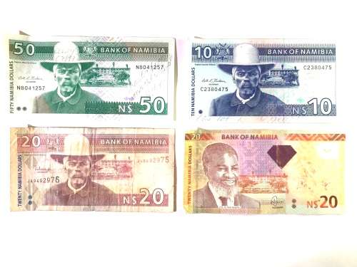 Mixed Namibian Dollar Bank Notes Lot (4) *Read Description
