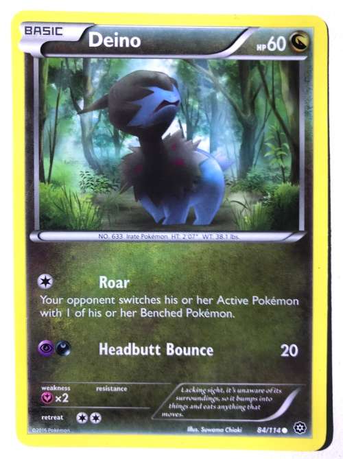 2016 Pokemon TCG Card Steam Seige Deino 84/114