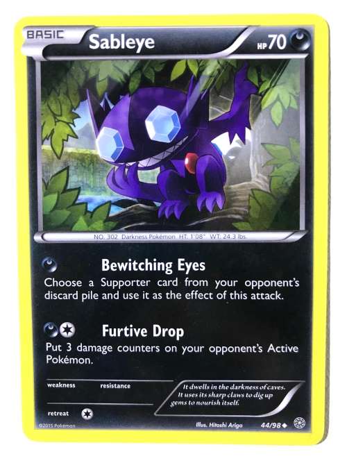 2015 Pokemon TCG Card XY Ancient Origins Sableye 44/98