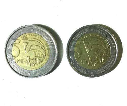 2014 R5 Coin Lot (x2) 20 Years of Freedom