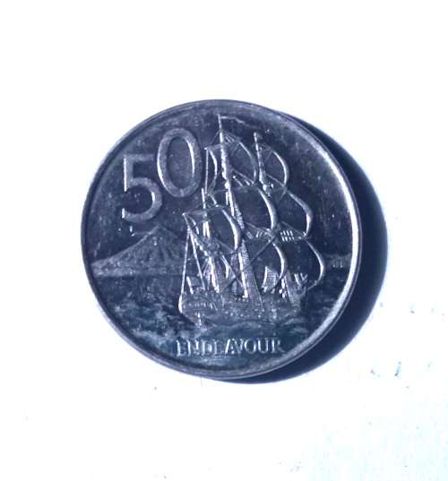 2006 50 cent coin New Zealand Endeavour