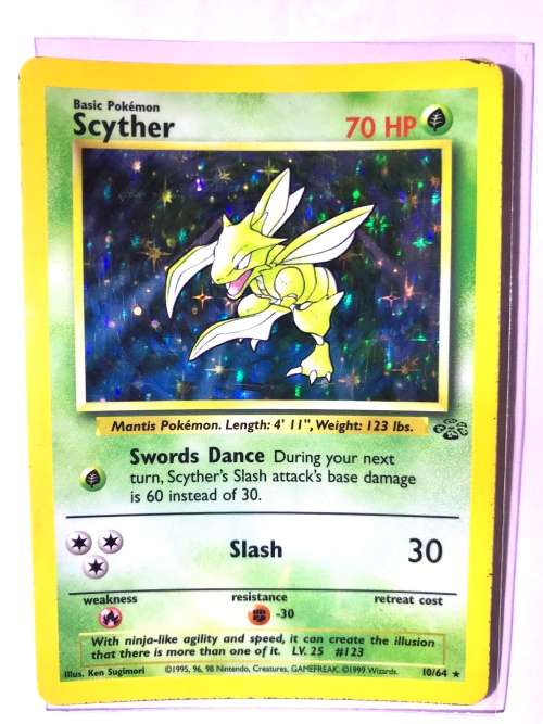 1999 Pokemon TCG Jungle Scyther Holo (Med Wear)