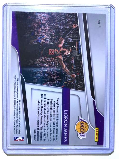 2018-19 Prizm LEBRON JAMES Get Hyped Lakers