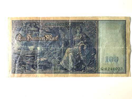 1910 Germany 100 Mark Green Series Reich bank note