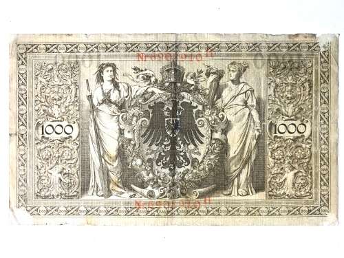 1910 Germany 1000 Mark Reich Bank Note