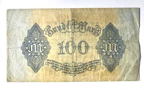 1922 Germany 100 Hundert Mark Bank Note