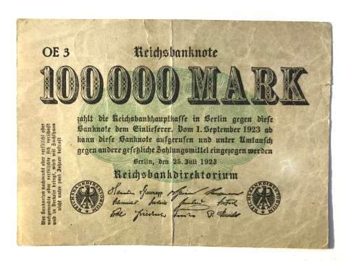 1923 Germany 1000000 Mark Bank Note