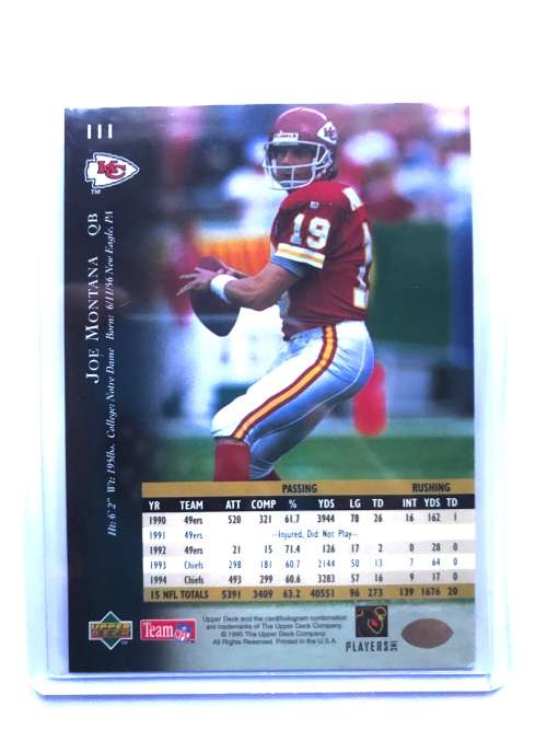 1995 Upper Deck Joe Montana #111