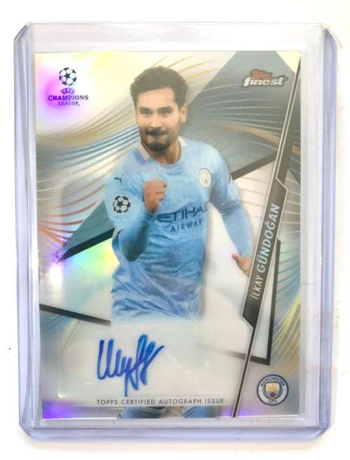 2021 Topps Finest Uefa Ilkay Gundogan Refractor Auto Manchester City