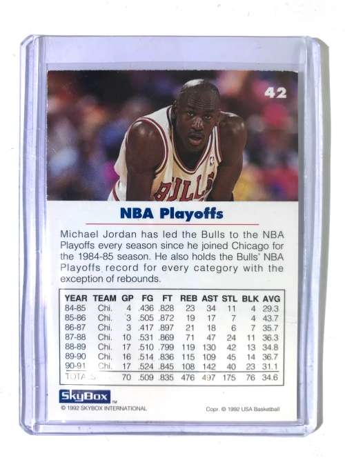 1992 SKYBOX MICHAEL JORDAN # 42