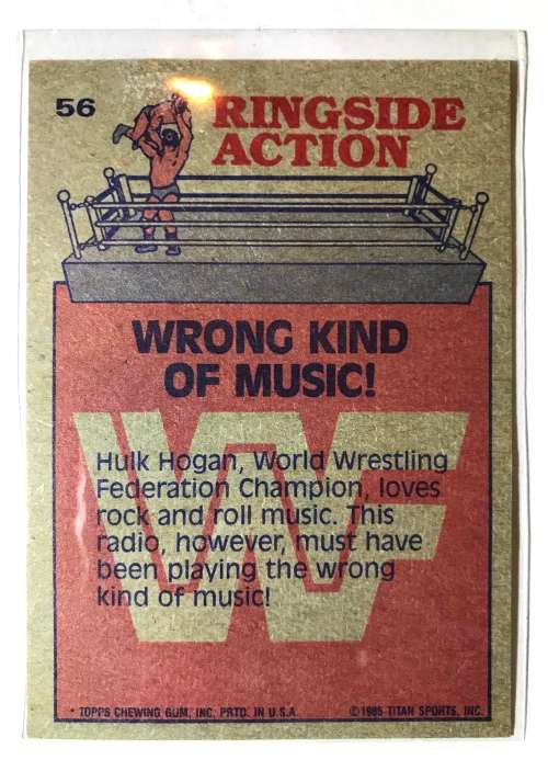 1985 Topps WWF Hulk Hogan #56 Rookie