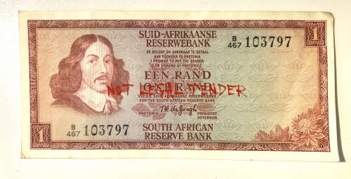 R1 Rand Bank Note South Africa