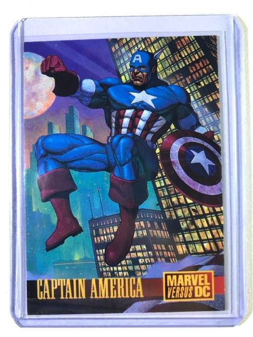 1995 SKYBOX MARVEL VS DC CAPTAIN AMERICA PROMO CARD #2 OF 2