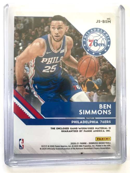 2020-21 Donruss Jersey Series Game Worn Jsy Ben Simmons #JS-BSM 76ers