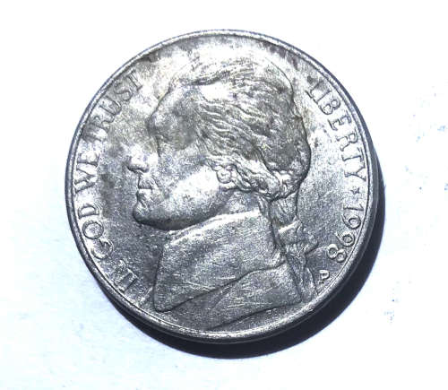 1998 5 Cent Coin United States Of America