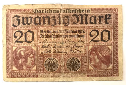 1918 Germany Zwanzig Mark RARE
