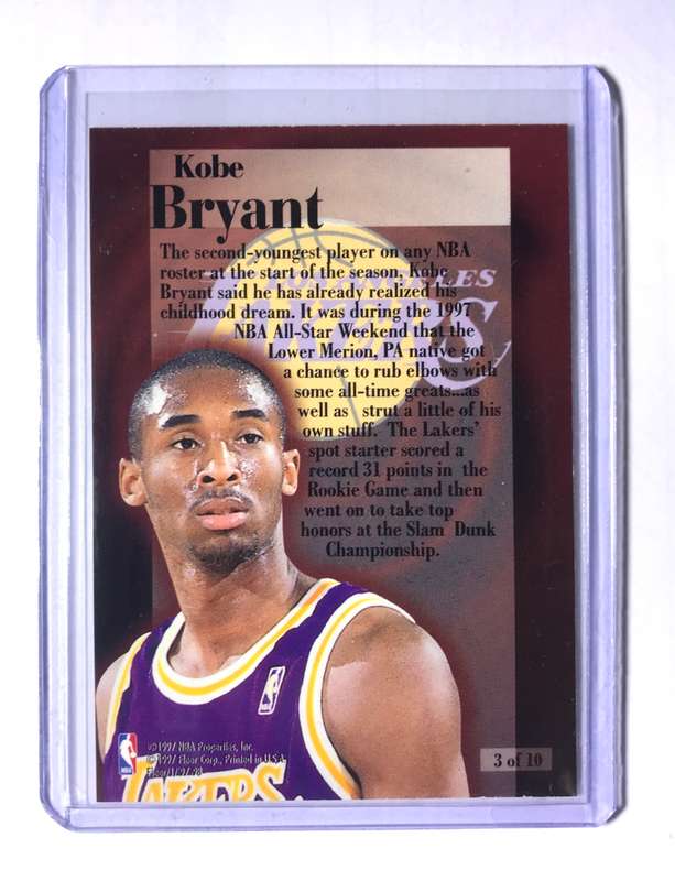 1997-98 Fleer Kobe Bryant Rookie Rewind #3
