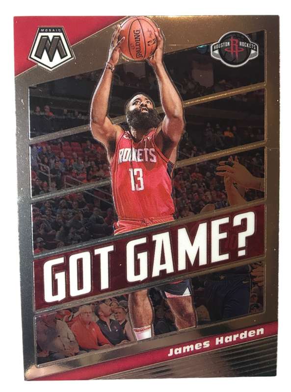 2019-20 PRIZM MOSAIC GOT GAME? #23 JAMES HARDEN HOUSTON ROCKETS