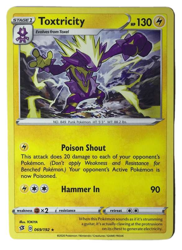 2020 Pokemon Card Rebel Clash Toxtricity 69/192