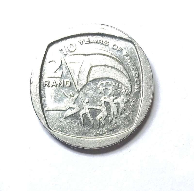 South Africa 2 Rand 10 Years of Freedom
