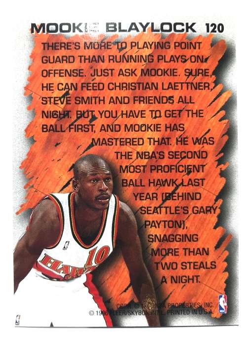 1996-97 Fleer nba basketball Hardwood leader mookie blaylock  #120 Insert