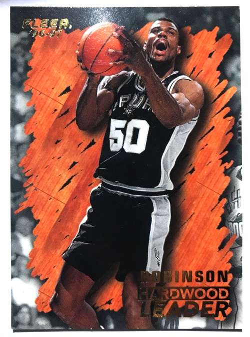 1996-97 Fleer nba basketball Hardwood leader David Robinson    #143 Insert