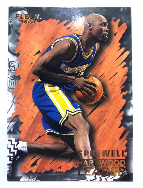 1996-97 Fleer NBA basketball Hardwood leader Latrell Sprewell 128 Insert