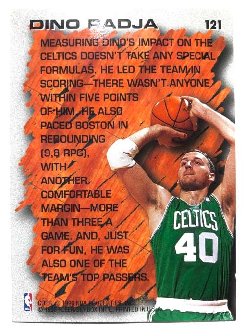 1996-97 Fleer nba basketball Hardwood leader Dino Radja #121 Insert