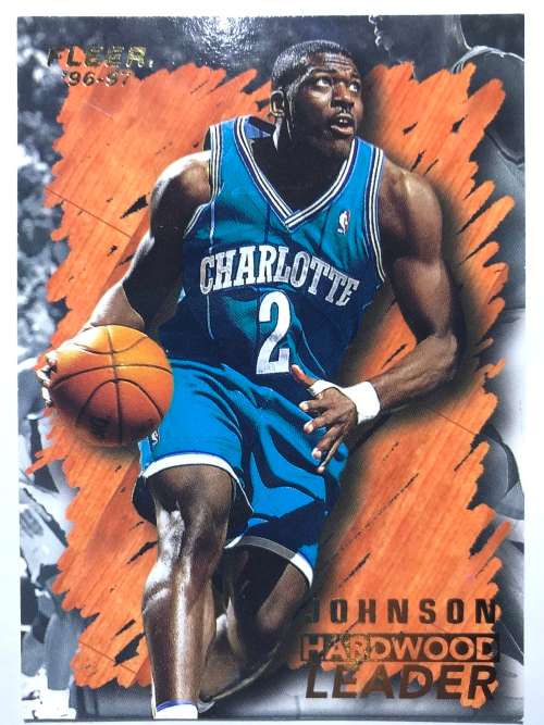 1996-97 Fleer nba basketball Hardwood leader Larry Johnson   #122 Insert