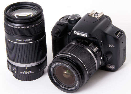 Canon 450D + 2 lenses + memory card