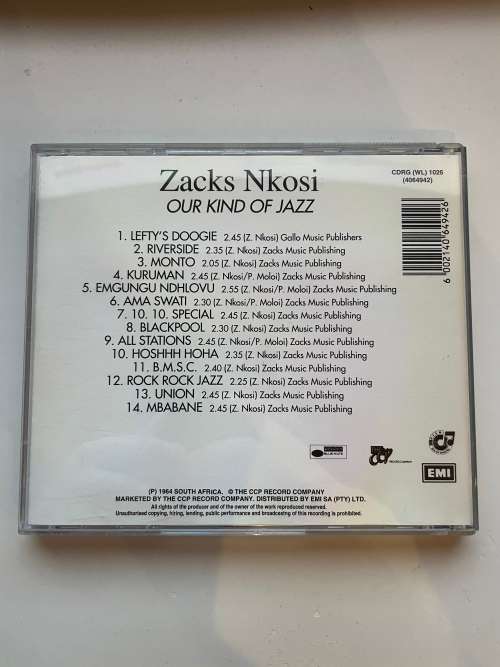 Zacks Nkosi - Our Kind Of Jazz (CCP)(Jazz)(CD)