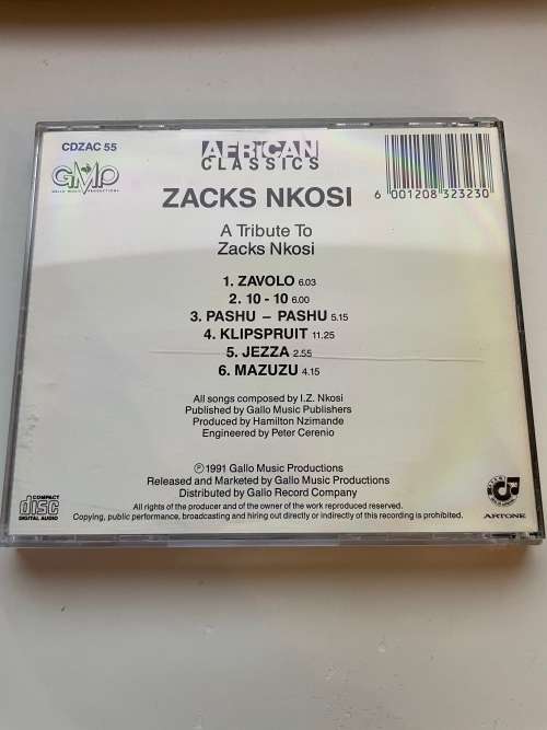 Zacks Nkosi - A Tribute To Zacks Nkosi (GMP)(Jazz)(CD)