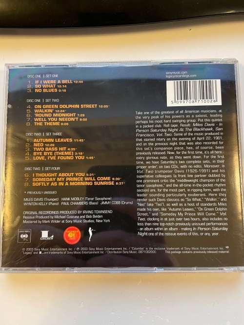 Miles Davis - In Person: Saturday Night At The Blackhawk (Columbia)(Jazz)(CD)