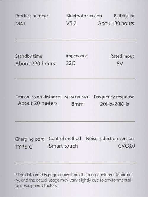 M41 Wireless Stereo Earphones