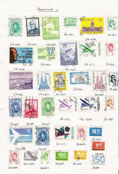 Mixed Argentina stamps sheet 3