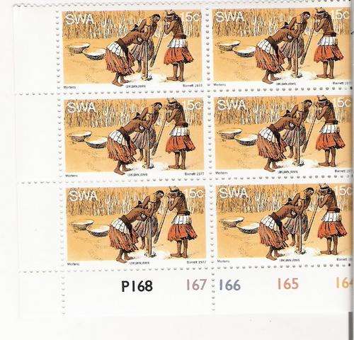 SWA Ovambo Traditions 15c Control block Mint never hinged