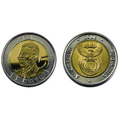2008 90th birthday Mandela R5 coins - unc.  - Bid per coin to take min of 5 coins