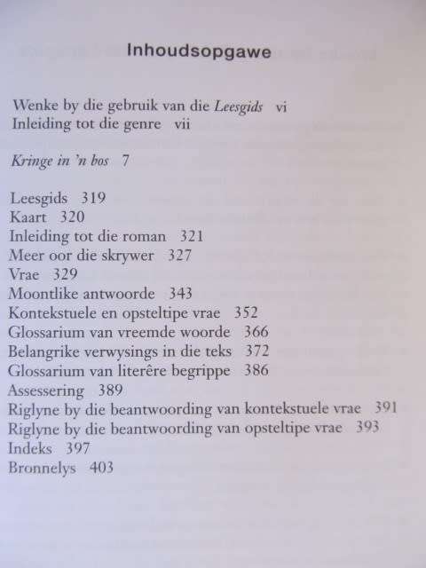 Dalene Matthee -  Kringe in die bos Skool uitgawe