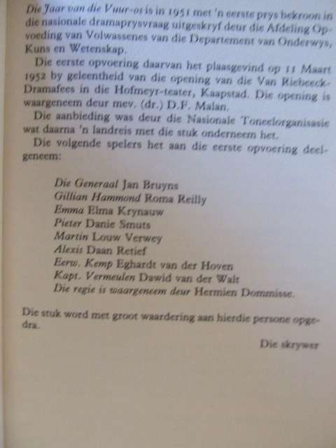 WA de Klerk  -  Die jaar van die vuur-os