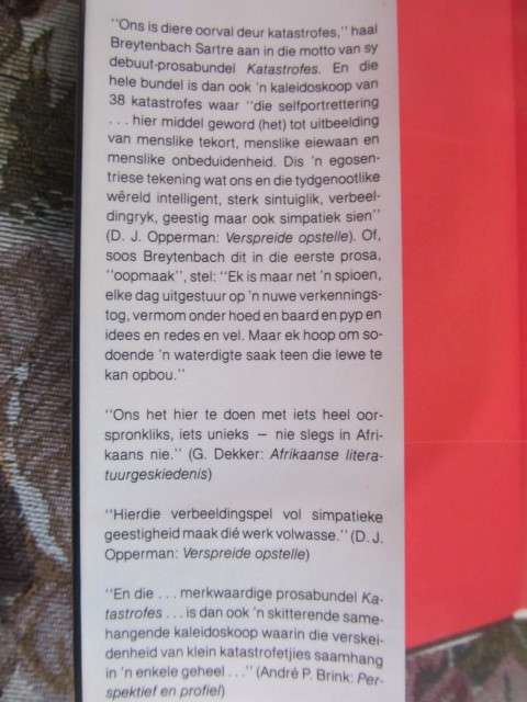 Breyten Breytenbach -  Katastrofes  - geteken deur Breytenbach