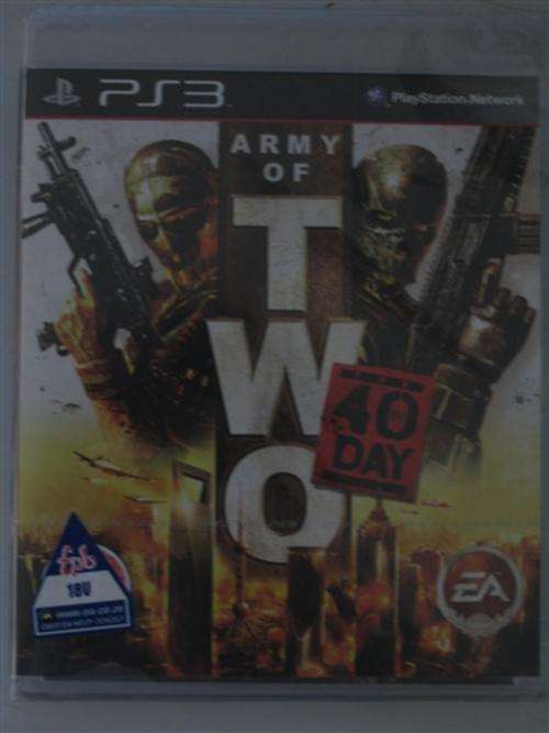 PS3 GAME ARMY OF TWO 40 DAYS BRAND NEW