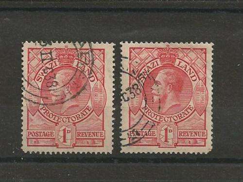 SWAZILAND - SACC 11 - TWO FU STAMPS
