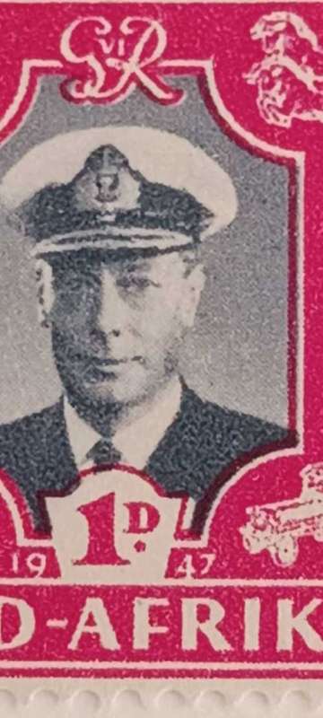 STAMP - UNION SA - 1947 - KING GEORGE VI - MH - BEARD VARIETY