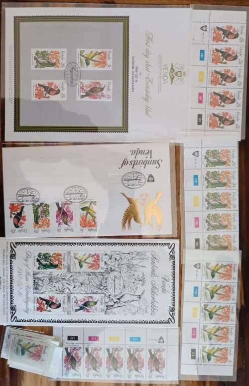 VENDA SACC 38 - 41 - UM SET OF SINGLES, FDC 1.6, COLLECTORS SHEET 1.6.1, BULLETIN 6 AND CONTROLS