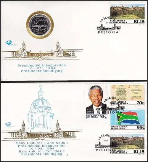 MANDELA RSA - COLLECTION LOT - COIN COVER, FOLDERS, BOOKLET, ETC - REALLY GREAT ITEMS ALL!!!!!