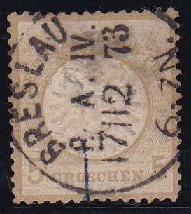GERMAN REICH - 1872 ARMS EMBOSSED TYPE A, 5 GROSCHEN BISTRE, FINE U/M SINGLE - CV:R3300!!!!!