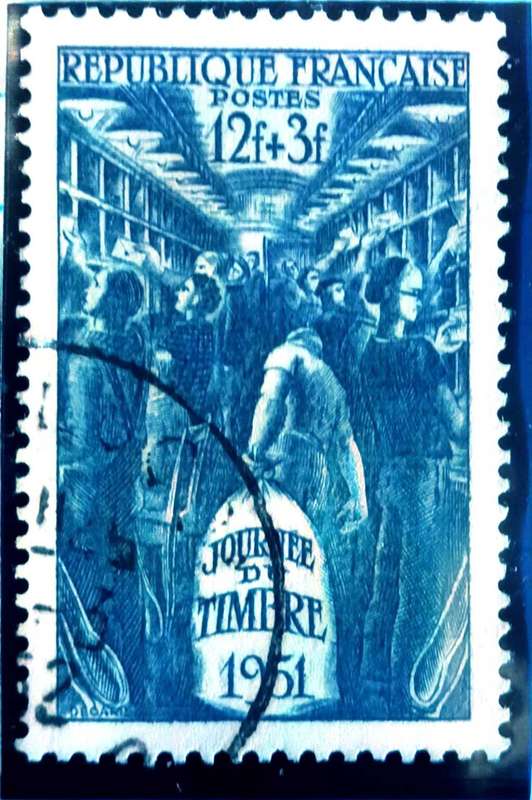FRANCE 1951 STAMP DAY - SG1107 - FU