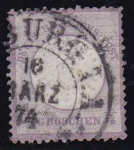 GERMAN REICH - 1872 ARMS EMBOSSED TYPE 2, 1/4 GROSCHEN FINE USED SINGLE - CV:R3675!!!!!