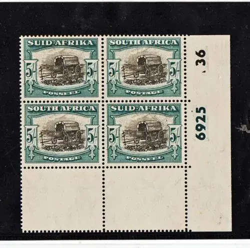 UNION SA 1947 SCREENED PICTORIALS-5/ CONTROL 6925 36-VARIETY `RAIN FLAW`FINE UM-SG 122A-CV R2550